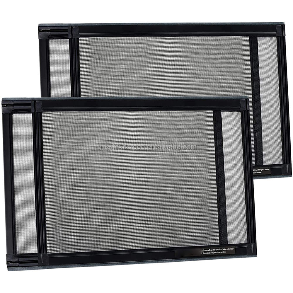 Modern Anti-Mosquito Fiberglass Screen Windows With Extensible Adjustable Insect Screens Fire-Proof &amp; Washable