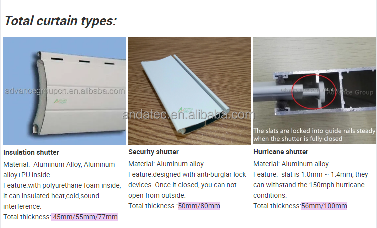 Shutter Material Option