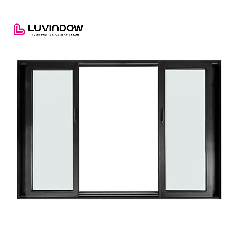 Narrow Frame Double Tempered Glass Aluminum and Glass Partition Slide Systems Modern Doors Sliding Glass Doors