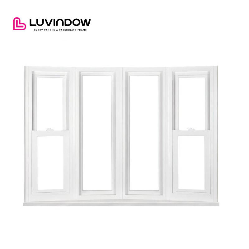 Best Selling Aluminium Corner Bay Heat Insulation Low-E Double Glazed Fixed Textured Bow Window Casement Bay Aluminium Windows