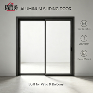 Two Panel Side By Side Sliding Door Space Saving Aluminum Alloy Frame Two Pane Tempered Glass Windproof Balcony OEM ODM Bulk