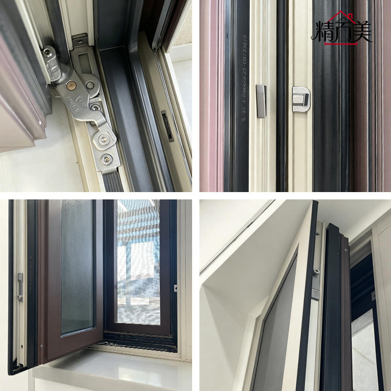 Slim Custom Sash Ultra Narrow Aluminum Micro Ventilation Window Panorama Daylight Open View for Balcony Terrace Corner Suite