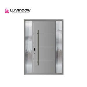 Modern Design Energy-Efficient NFRC Certified Double Pane Aluminum Entry Door Good Price Thermal Break Inward Air Tightness Home