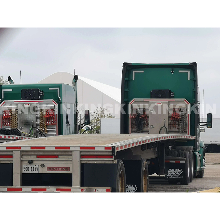 Customization Trailer Bulkhead Mini Vault Single Door Aluminum Cab Guard Headache Rack for Semi Truck