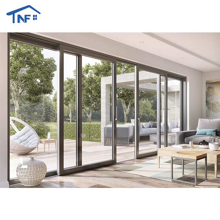 Aluminum Alloy Folding Screen NF Magnetic Roller Blind Stainless Steel Insect Control Sliding Doors Tempered Glass Mosquito Net