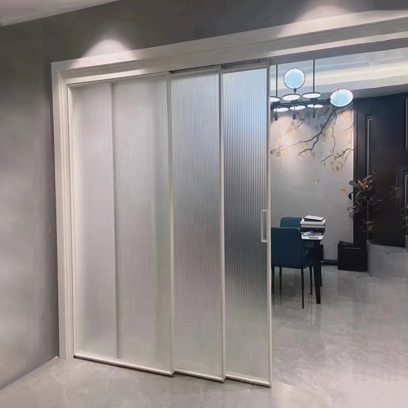 Modern Design Double Tempered Glass Sliding partition Doors Soundproof Aluminium Alloy Interior for Houses Bathrooms &amp; Villas