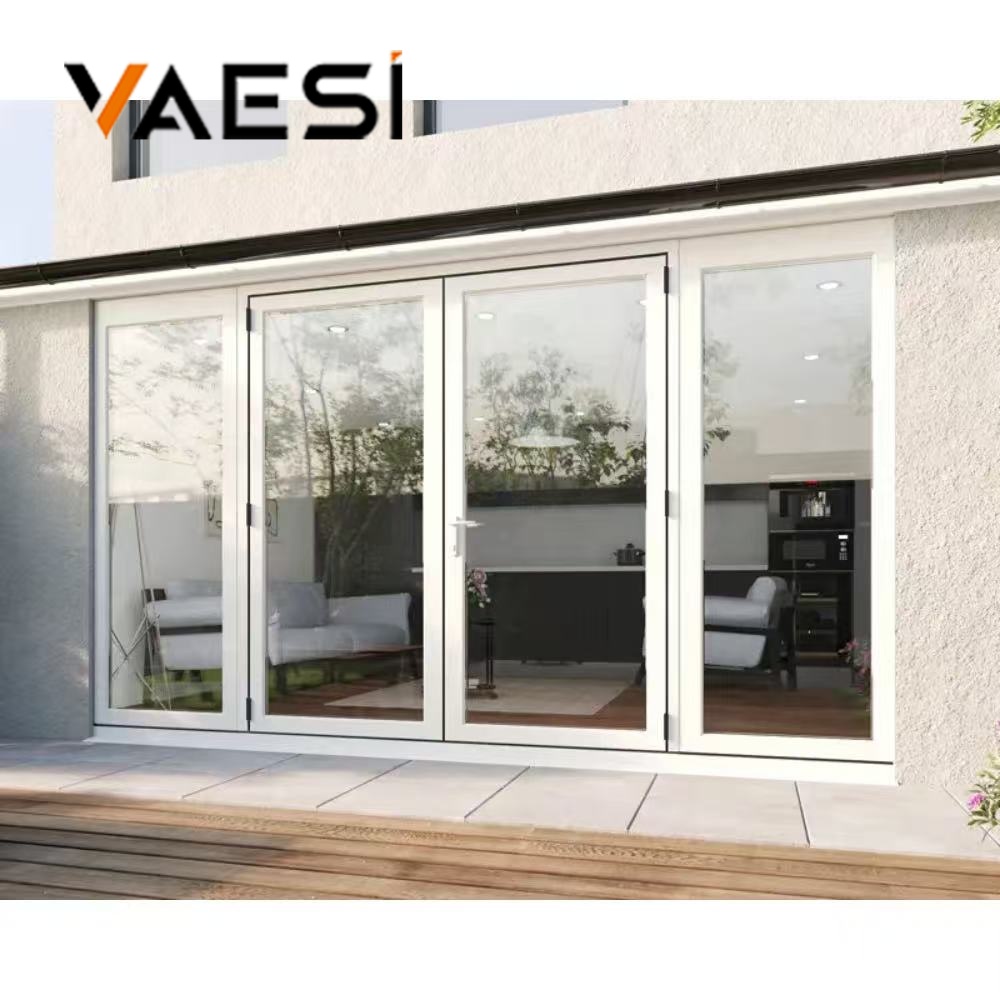 Modern Aluminum Casement Door with Clear Glass for Exterior Use in Apartments Parks Wine Cellars