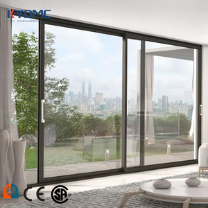 NFRC Australian Double Glazed Low-E Glass Sliding Door Modern AS2047 Aluminum Patio Garden Three Tracks Lift And Sliding Door