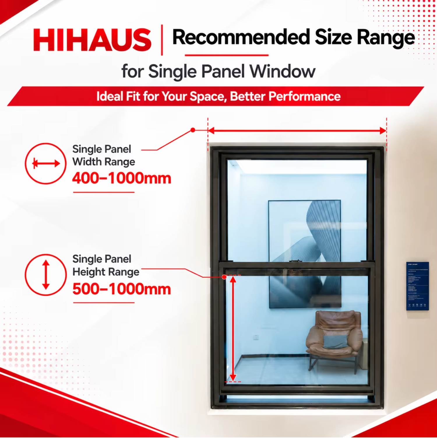 Aluminium Frame Glass Single-Hung Windows for Apartments Office Buildings Sash Windows