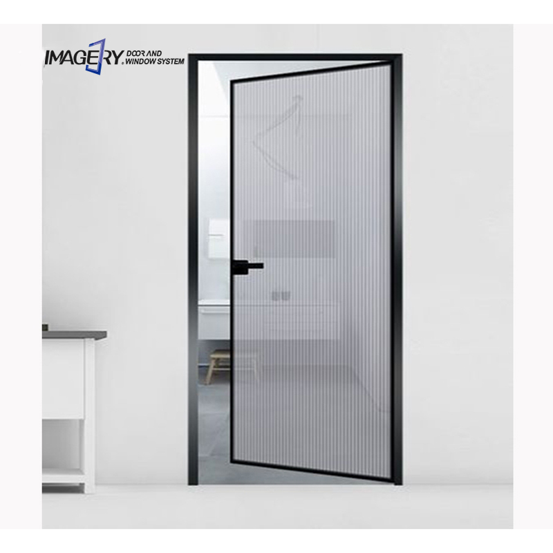 French Simple Design Narrow Frame Aluminum Glass Hinged Casement Door Aluminum Exterior Patio Door with Mesh for Kitchen/bedroom