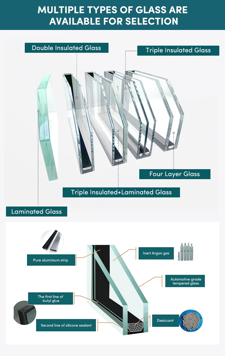Folding Door Hurricane Proof Energy-efficient Aluminum Exterior Door Balcony Patio Lowe Double Glass Aluminum Bi-fold Door