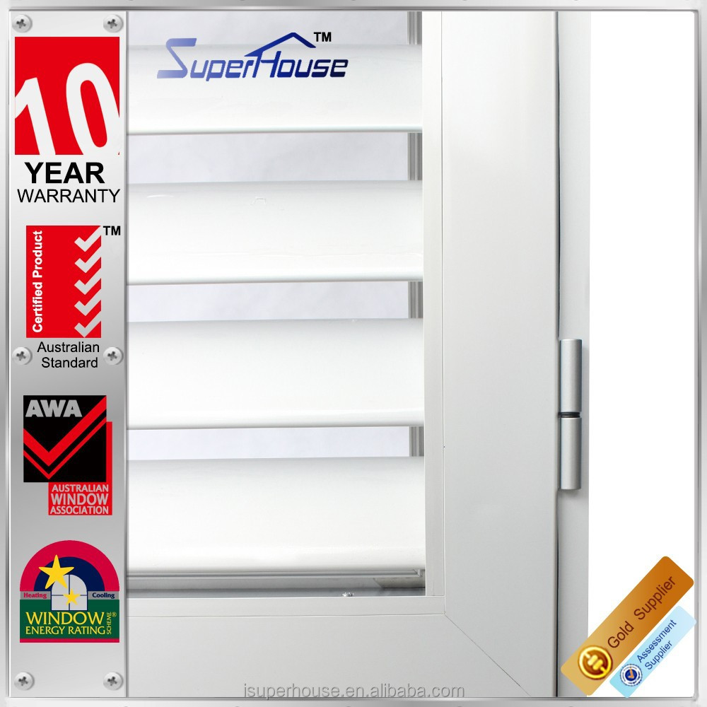Superhouse Special Aluminium Exterior Aluminium Vented Loure Door With Chinese Best Workmanship