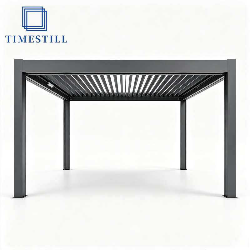 Residential Aluminum Pergola With Motorized Roof And Optional Glass Enclosure