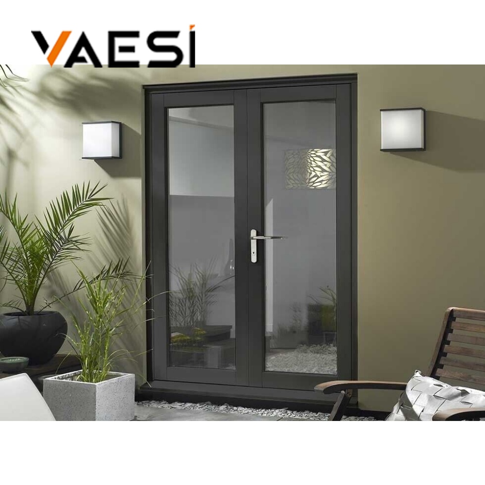 Modern Aluminum Casement Door with Clear Glass for Exterior Use in Apartments Parks Wine Cellars