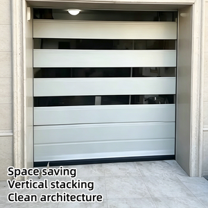 Latest Products Custom Size Modern Aluminum Alloy Thermal Insulation Long Service Life Vertical Stacking Garage Door for Home