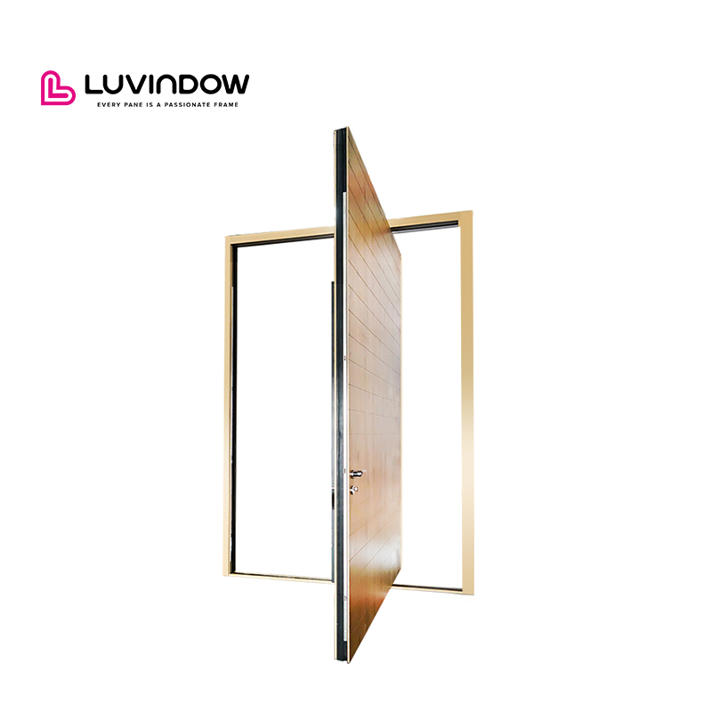 Durable Weather Resistant Contemporary Style Aluminum Entry Doors for North American Residential Builder Projects
