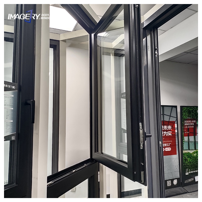 Modern Style Custom Multifunctional Opening Thermal Break Aluminum Double Flying Wings Doors and Windows System