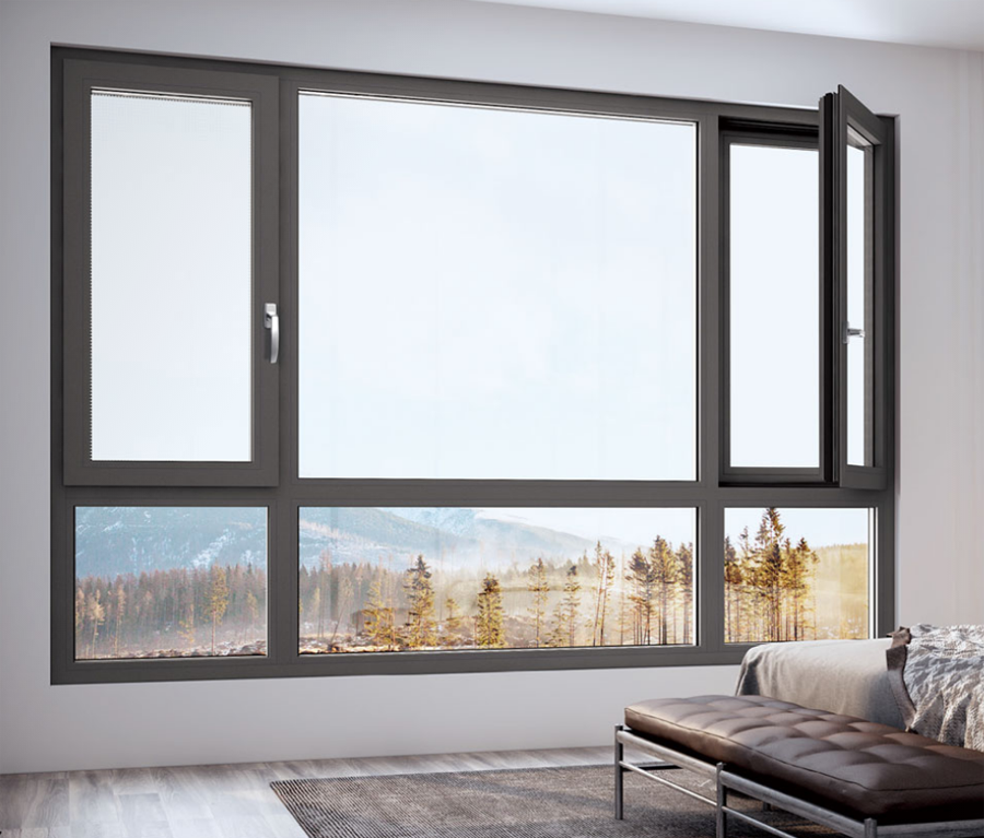 Thermal break aluminium window section