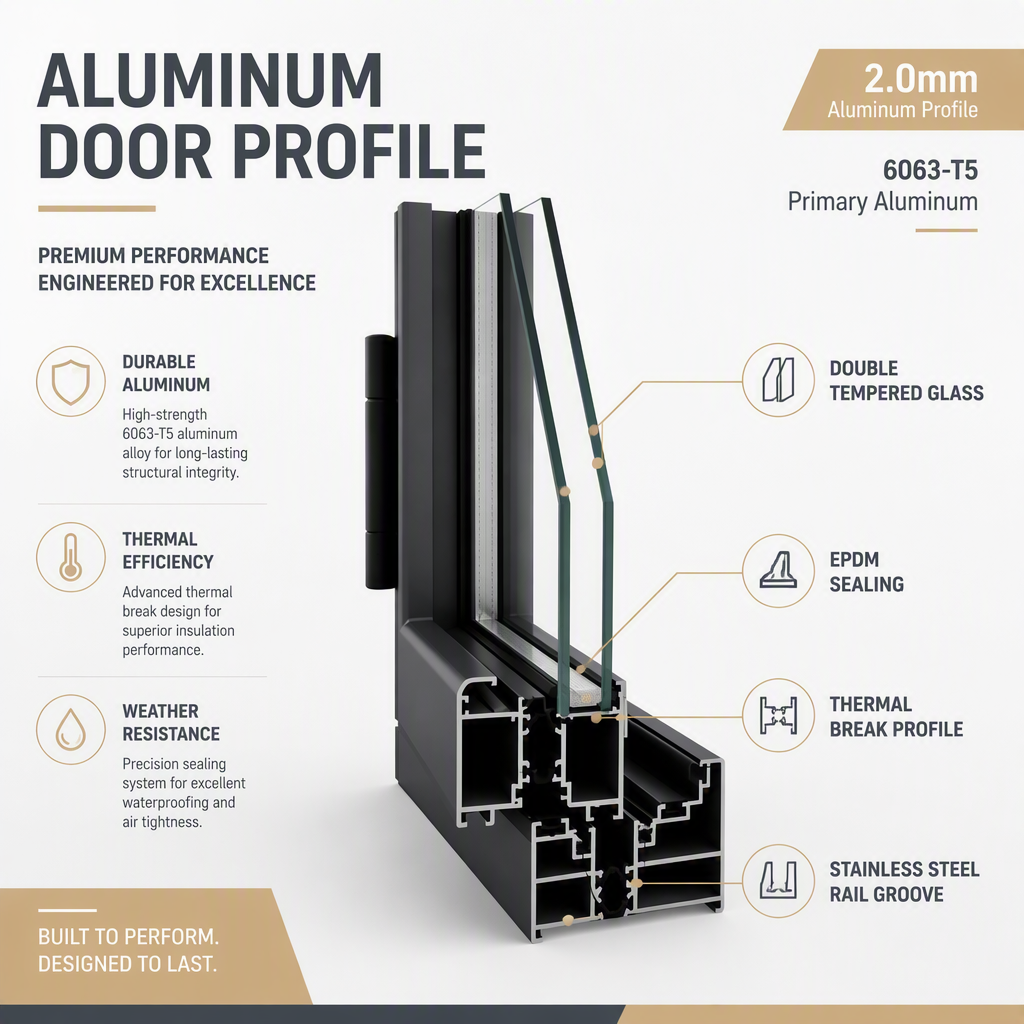 Folding Door Aluminum Alloy Frame Bi-fold Doors Custom Exterior Patio Sliding Glass Aluminum Folding Door