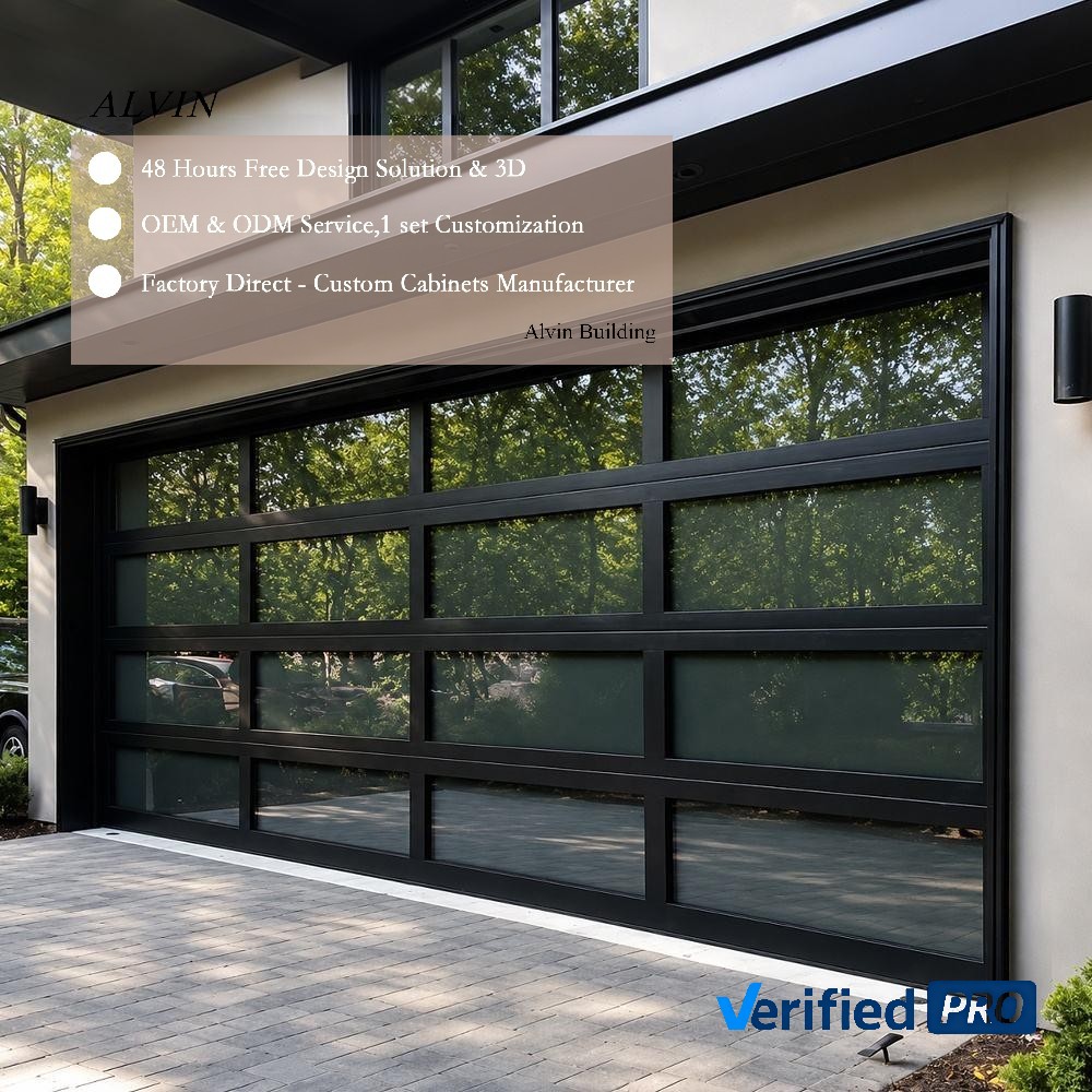 Custom Modern Flush Mount Sectional Garage Door Insulated Automatic Remote Control Garage Door for Home Exterior Renovation