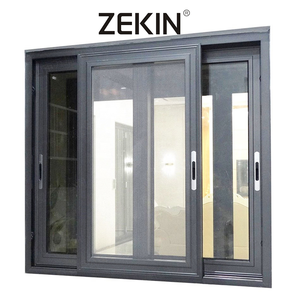 ZEKIN Sliding Windows Thermal Break Aluminum Frame With Double Glazing Low-E Glass Window For Balcony Patio Custom Size