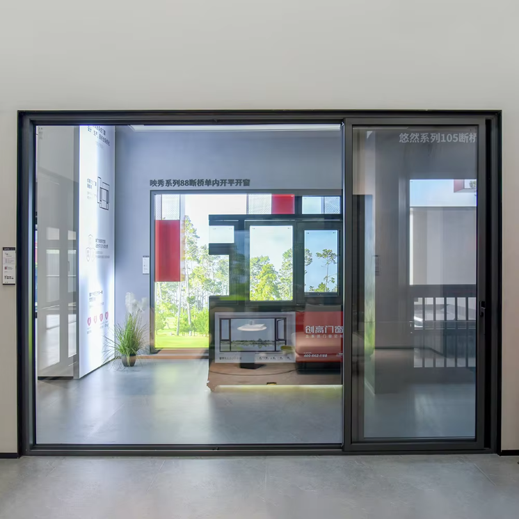 Side Pressure Sealing Soundproof Double Glazed Aluminum Sliding Windows Soundproof Sliding Aluminium Window