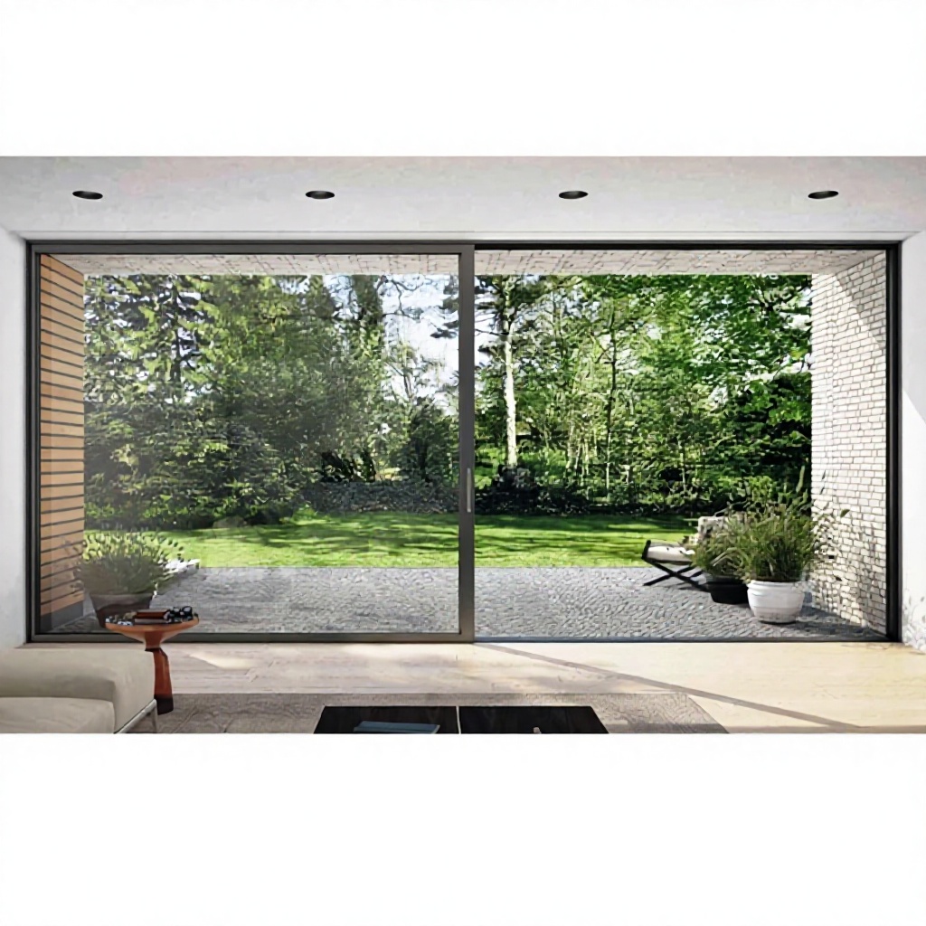 Australia Project AS2047 NFRC Modern Garden Outdoor Balcony Patio Door Double Glass Hurricane Impact Water Sound Proof Aluminum