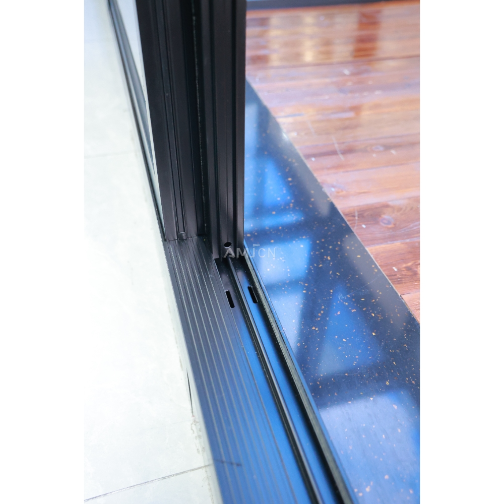 AMJ NFRC Hurricane Impact Thermal Break Double Large Glass Aluminum Sliding Doors and windows for Aluminum Profile Sliding