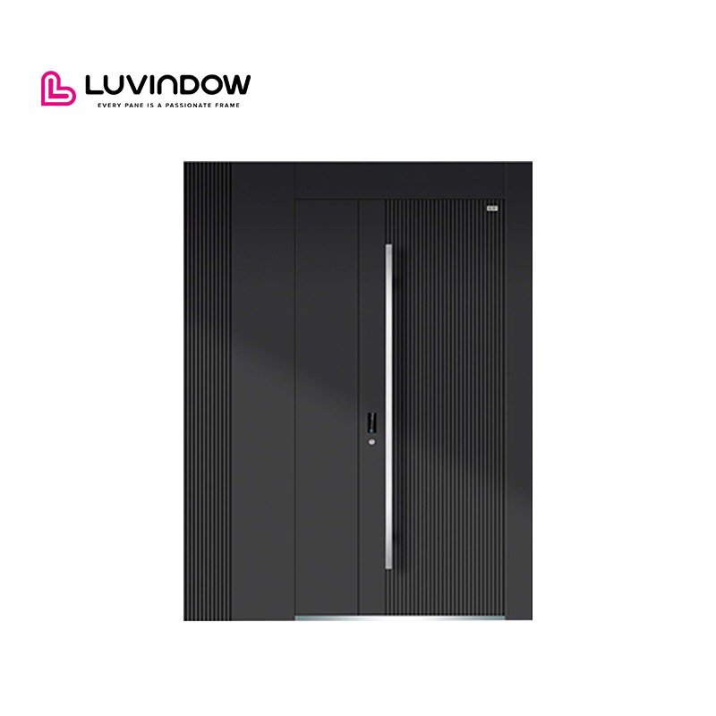 Luvindow Aluminum Doors for House Security Front Entrance Door With Smart Lock