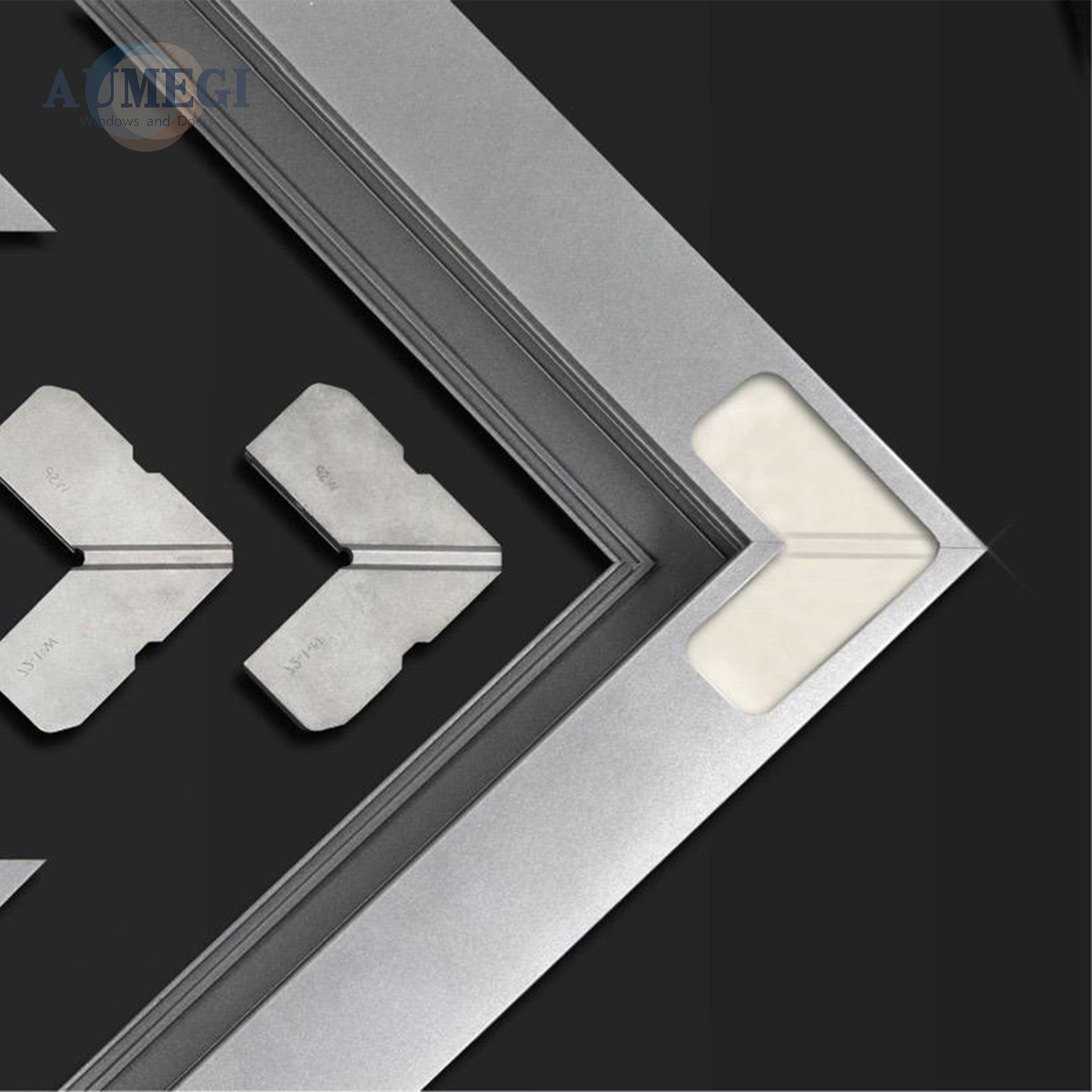 AUMEGI Fix Window Pictures Aluminum Casement windows Doors Aluminium Doors and windows Designs Picture