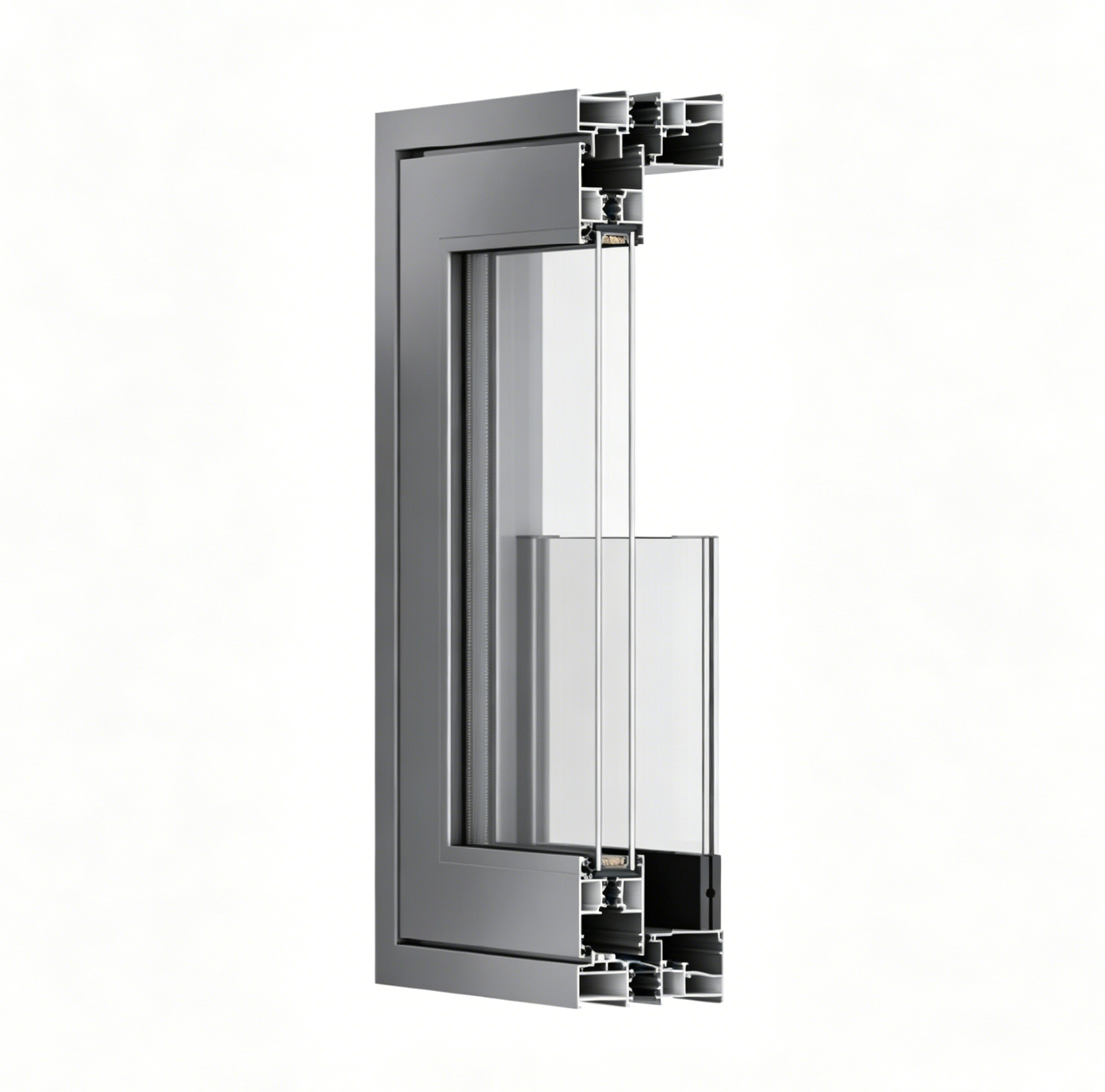 American Standard Side-pressure Window Custom Aluminum Alloy Frame Double Glazed Tempered Glass Large Horizontal Sliding Windows