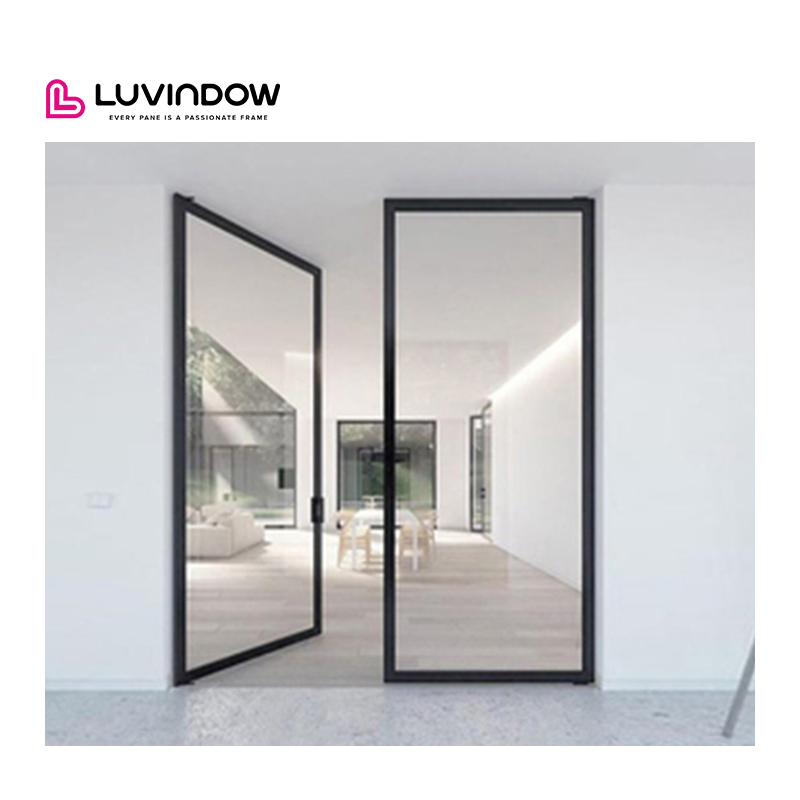 Modern Contemporary Customized Double Glazed Powder Coating Aluminium Ultra Narrow Frame Door and Windows